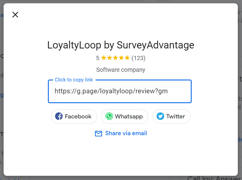 Google Share Review Link