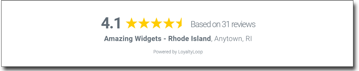 LoyaltyLoop Testimonial Publisher Widget