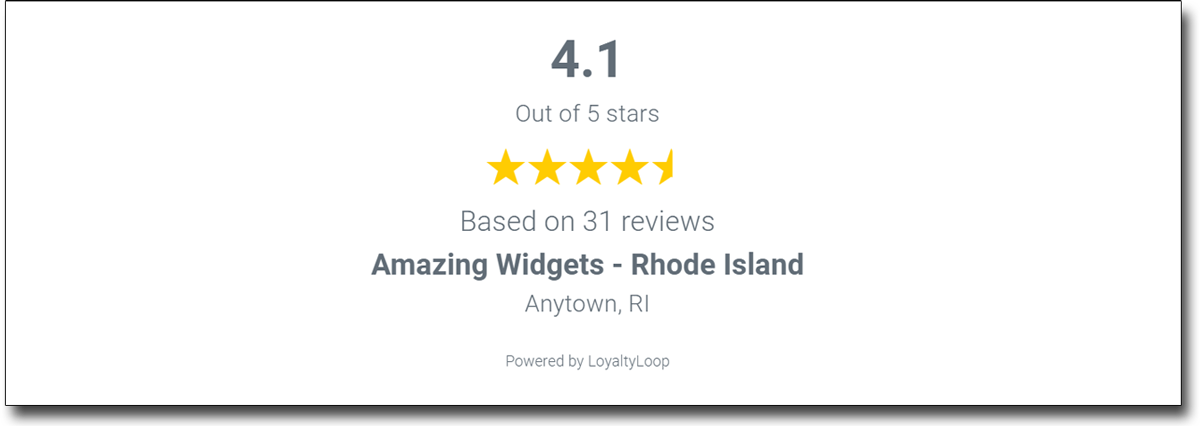 LoyaltyLoop Testimonial Publisher Widget