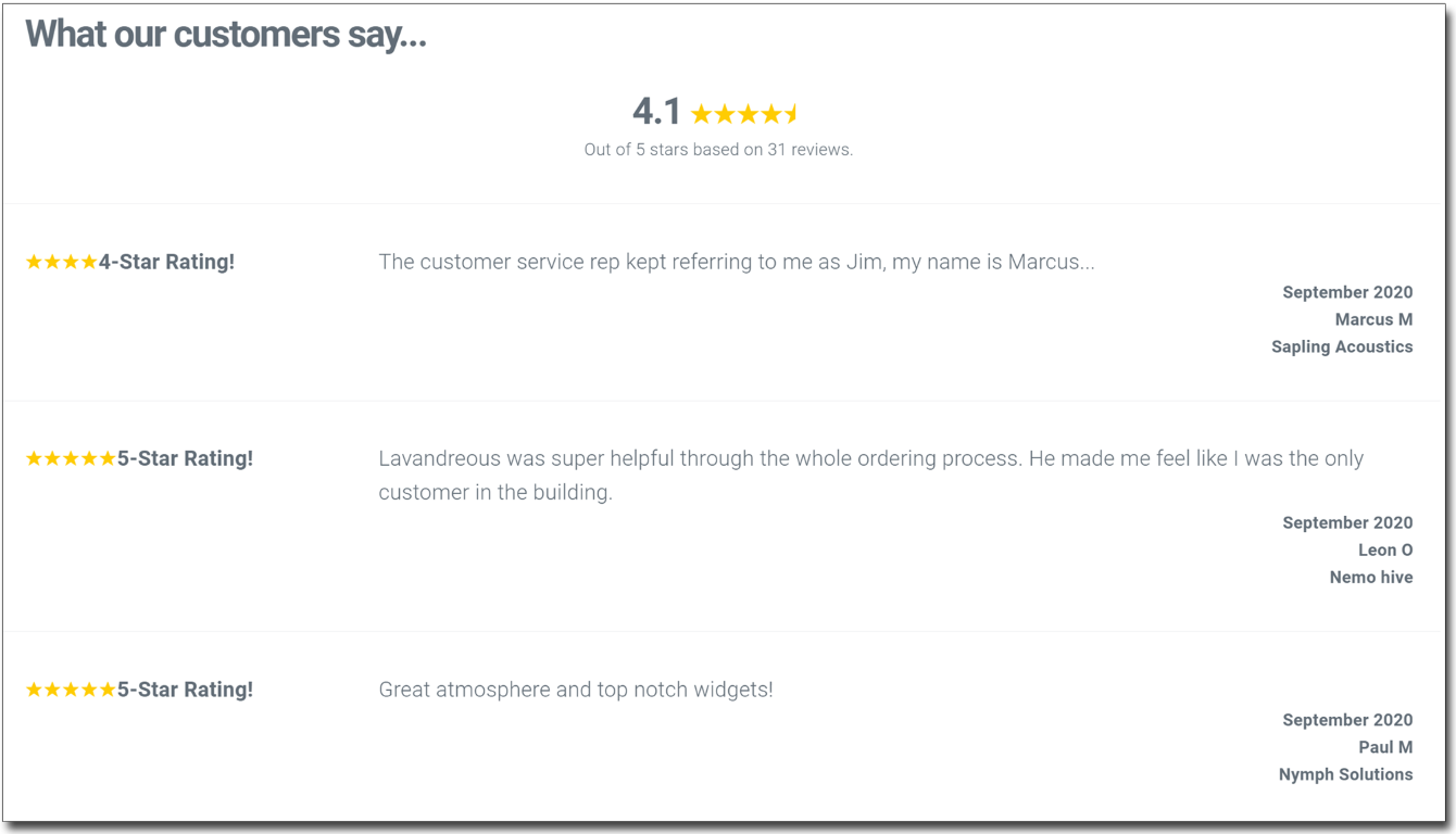 LoyaltyLoop Testimonial Publisher Widget